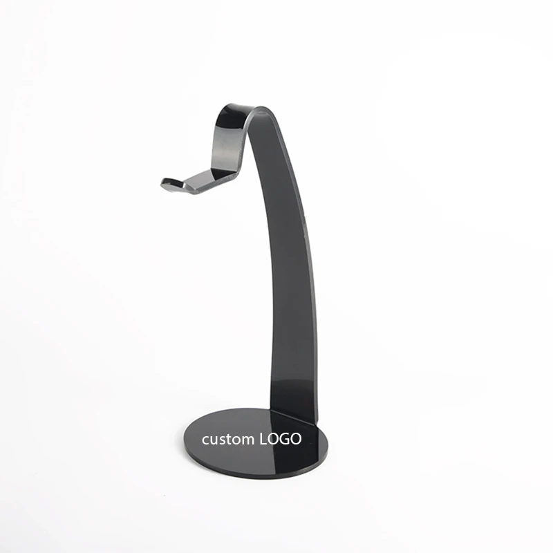 Wholesale Custom Desktop Black Lightweight Gaming Headphone Holder Acrylic Headphone Stands
