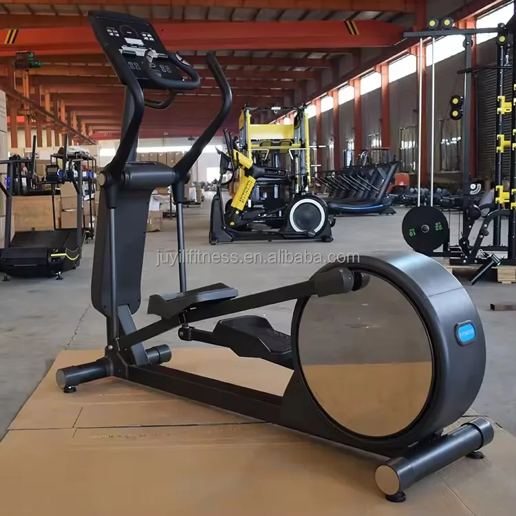 J S 5 Home Use Portable Elliptical Trainer with Pulse Rate LCD Monitor Exercise Bike Elliptical Cross Trainer Machine