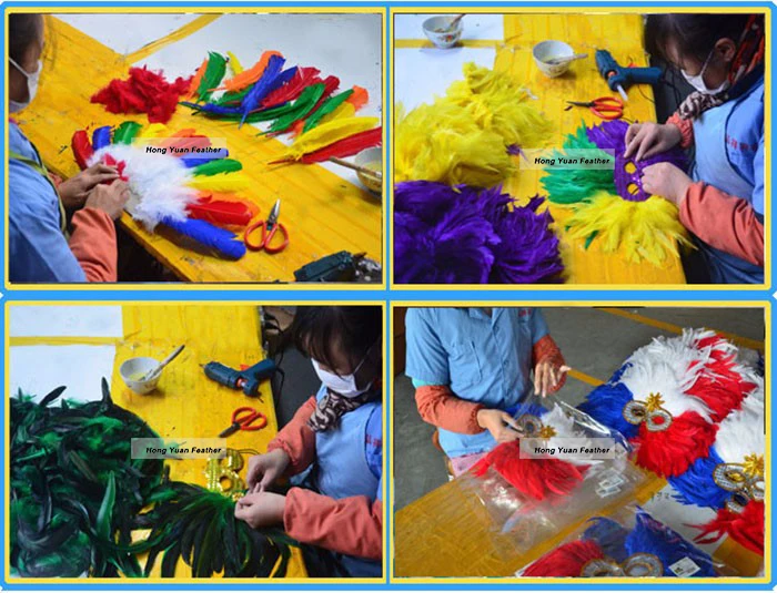 Funny Costume Cosplay Venetian Carnival Masquerade Mask Black Ostrich Feather Party Mask for Party Supply Halloween Xmas Decor