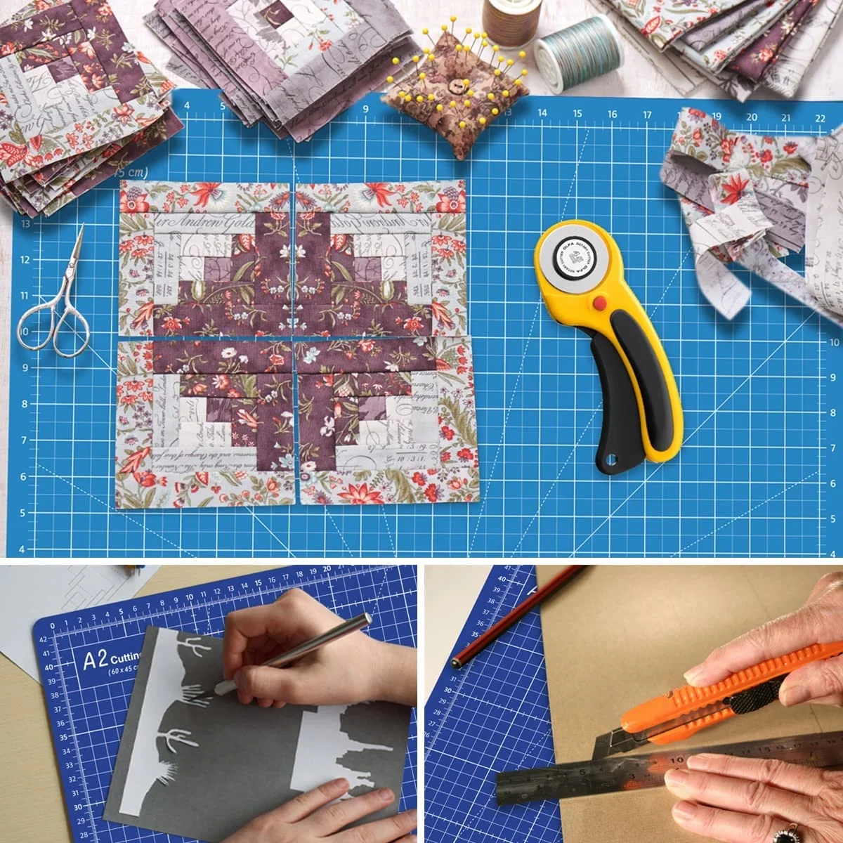 A0 A1 A2 A3 A4 5-layers PVC Cutting Board Self-healing Double Sided Cutting Mat Durable Rotary Cutting Mat for Craft Sewing