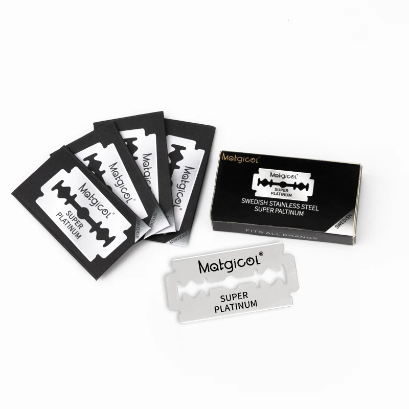 Best Quality Safety Barber Shaop Straight Razor Blades For Men Shaving Platinum Coated Fit All Brands