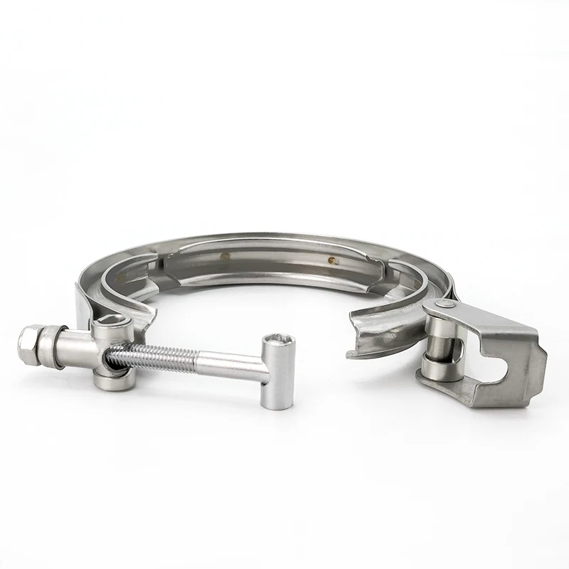 304 stainless steel V Band Clamp With Male Female Flanges For Turbo Exhaust Downpipes Customization From Samples/Designs