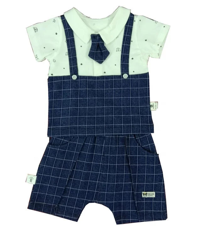 
Newborn Infant Baby Boy Summer Short Sleeve T-shirt +Shorts Two-piece Outfits 