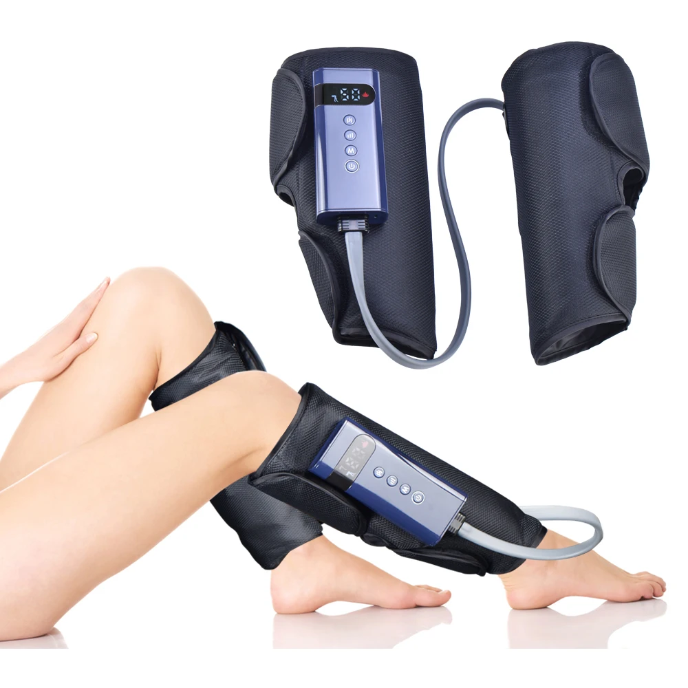 Full Electronic Foot Leg And Calf Massager Adjustable Leg Massager With Heat Air Compression