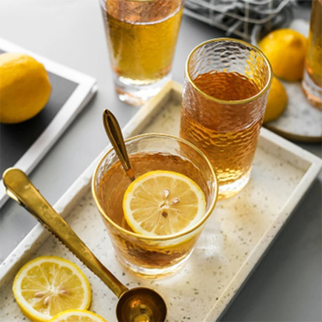 Japanese Style Phnom Penh Hammer Crystal Lead-Free Cup Transparent Glass Drink Cups