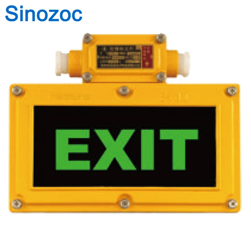 Sinozoc ATEX Battery ip65 explosion-proof led emergency exit light, emergency exit sign light