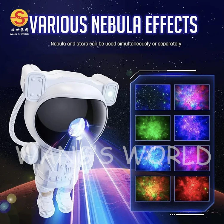Mini Multi-Color Starry  Night Light Led Nebula Star  Lamp Sterren  Astronaut Projector For Kids Bedroom