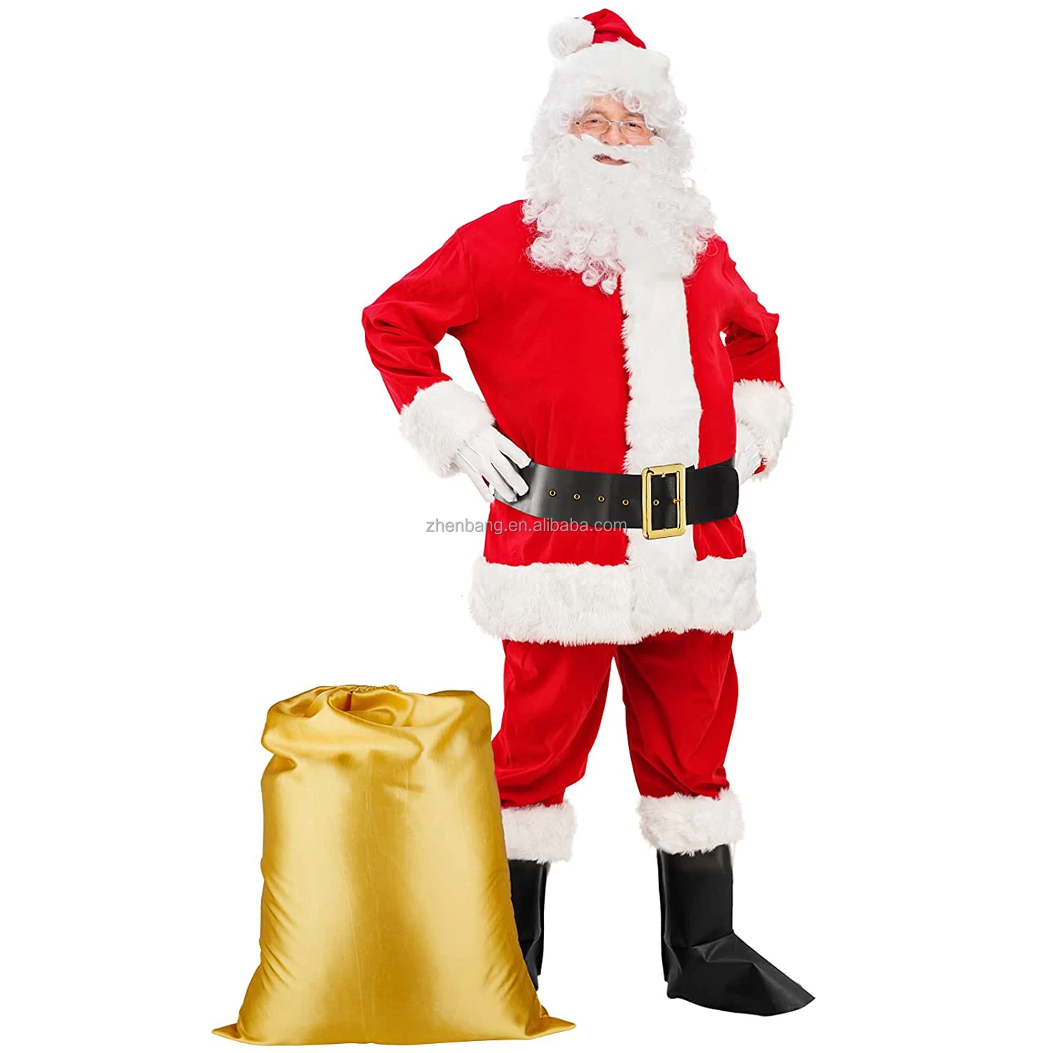 Костюм Санта Клауса, мужской роскошный костюм Санта-Клауса, костюм Санта-Клауса для взрослых, рождественские наряды
