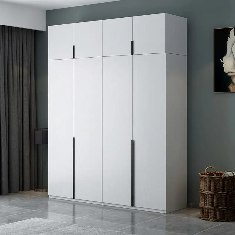 Chinese Custom Walk in Closets Hanging Storage Plywood Melamine Bedroom Wardrobe
