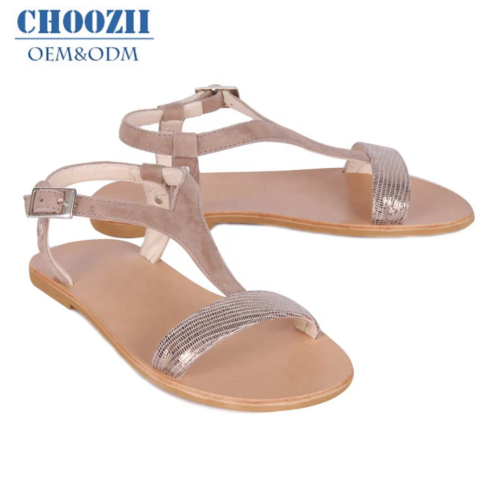 Summer Fashion Casual Cheap Genuine Leather Kids Flat Girls Sandals Design