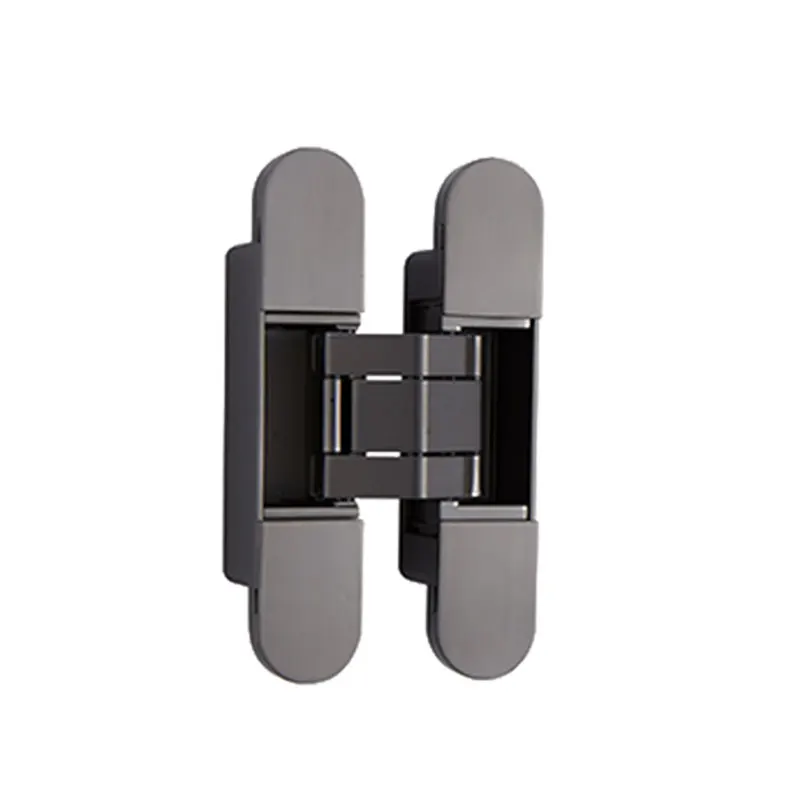 Zinc Alloy 3d Adjustable Concealed Hinges Soft Closing Door Hidden Hinges Durable Black 180 Degree Invisible Hinge
