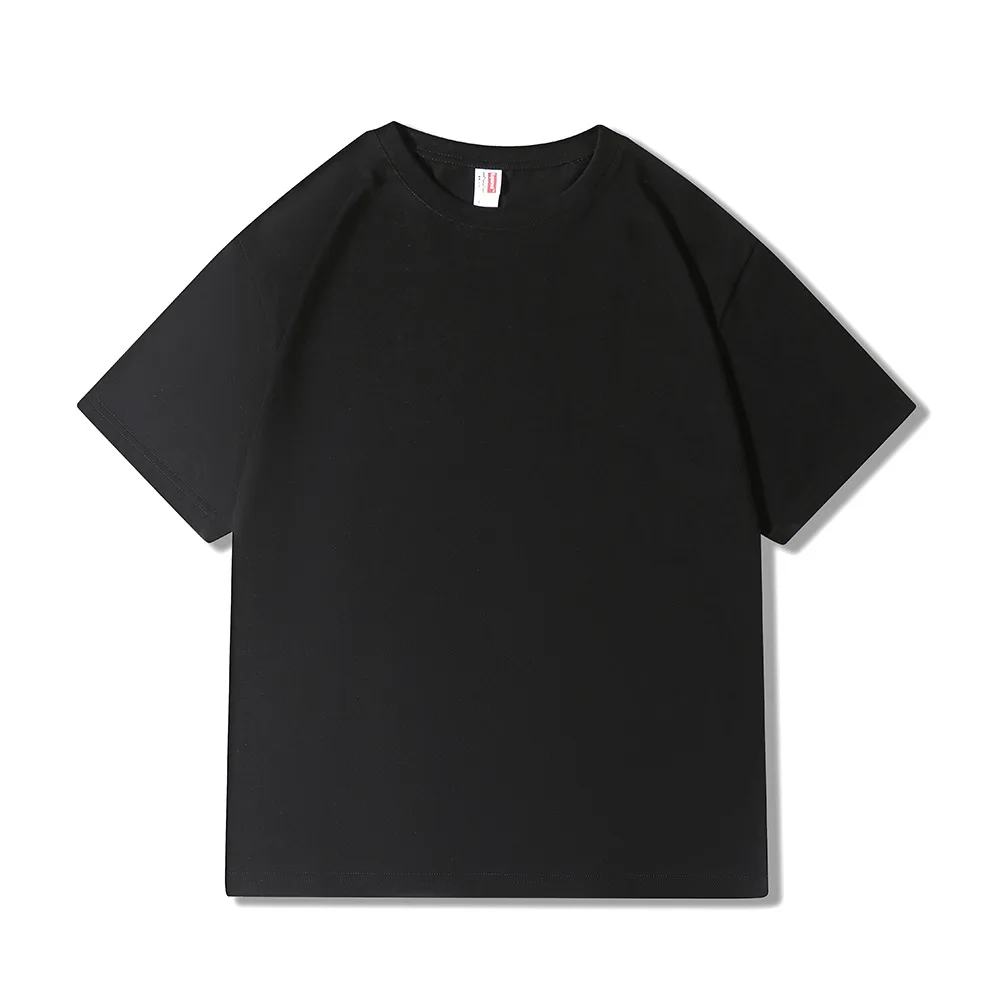 high quality Drop shoulder 210g cotton 3xl men tshirt streetwear men custom logo tshirt puff print t shirt for men