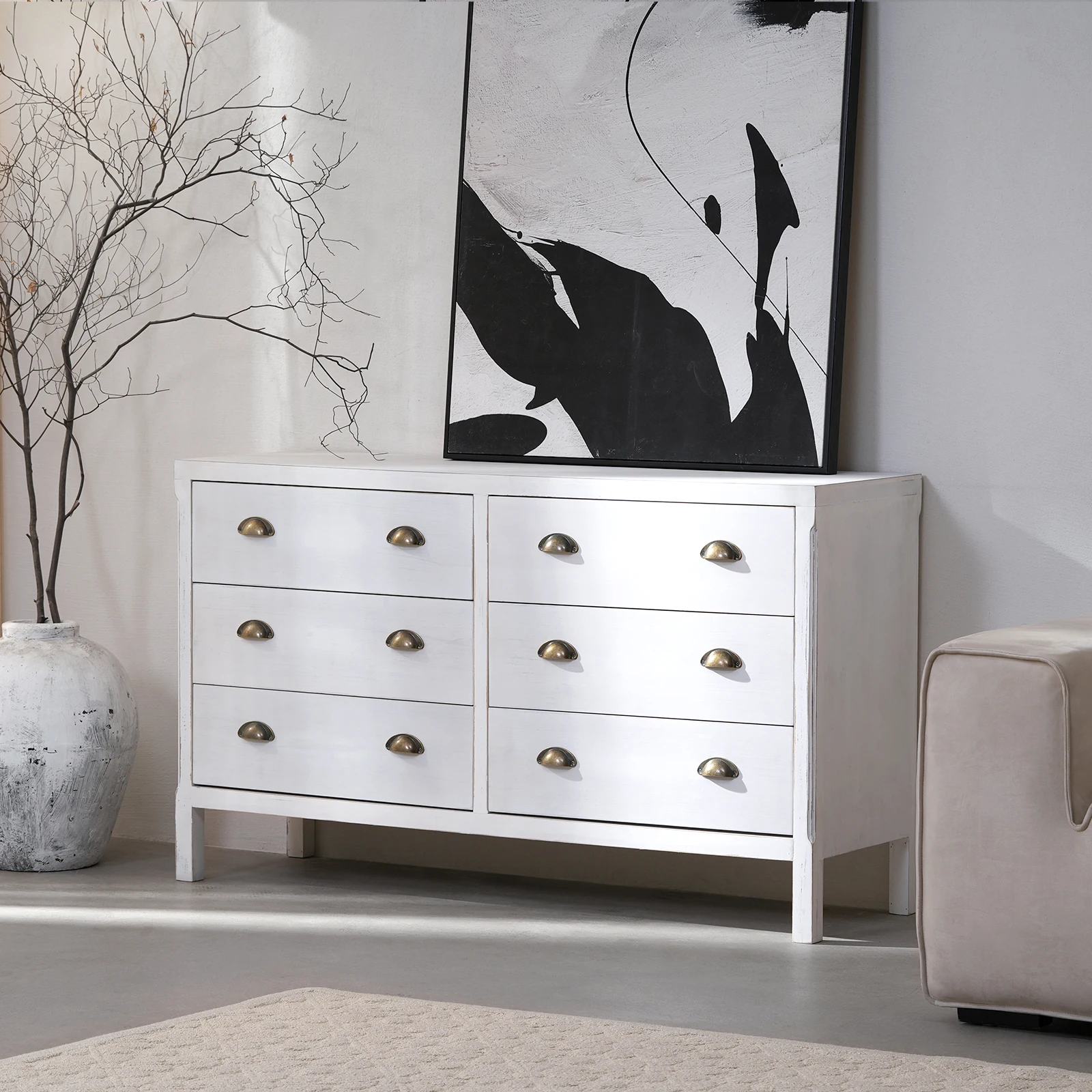 Dresser for Bedroom with 6 drawers European Dresser for Closet Living Room Cabinet Furniture from China Chest of Drawers