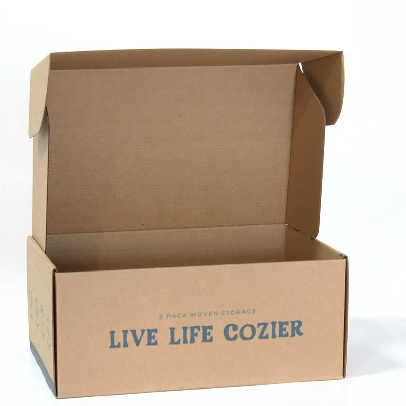 
Qingdao Wholesale custom logo foldable Rectangular Corrugated cartoon box big Shopping packaging boxes 