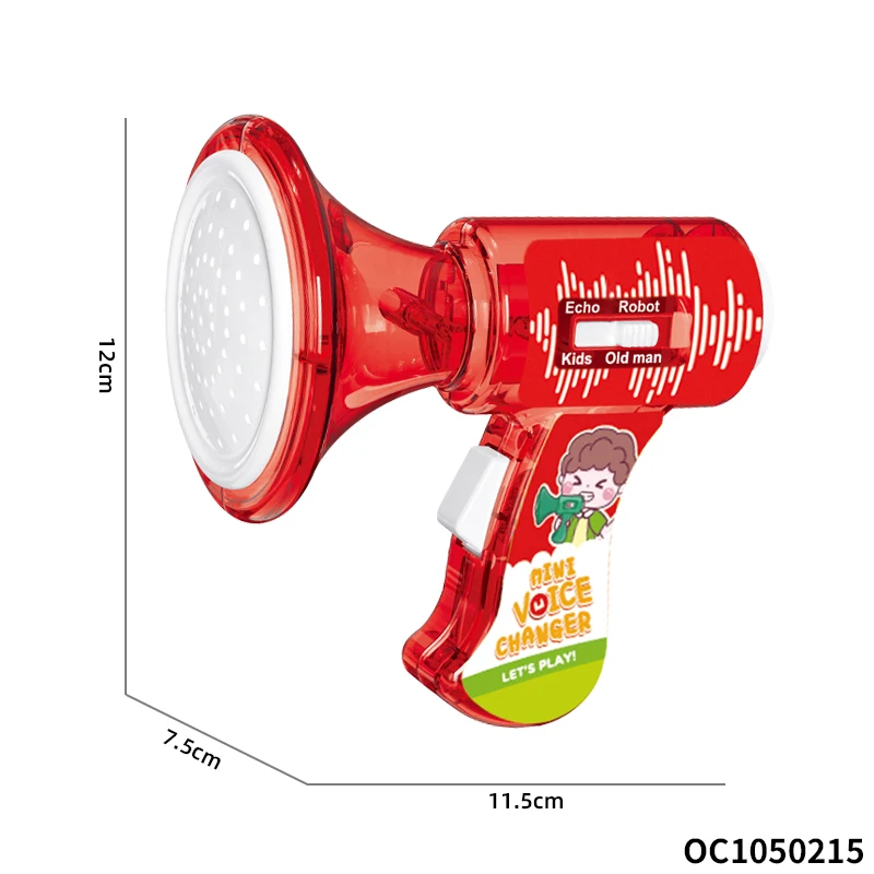 Funny cheap small plastic horn toy loudspeaker voice change microphone for children wholesale