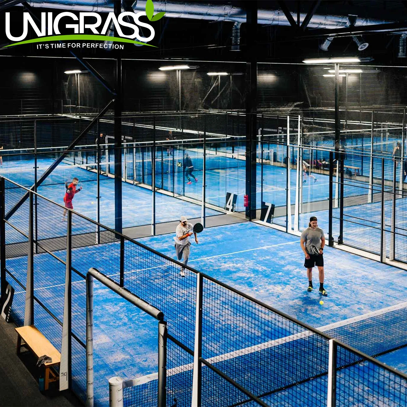 Hot Sale Panoramic Padel Tennis Courts Competitive Price Canchas De Padel Indoor Sports Made PP Steel Quality Grass Paddle Court