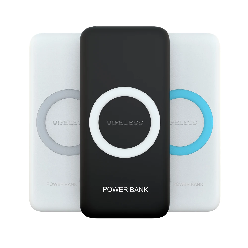 2019 Портативный Qi 12000 mAh беспроводной зарядное устройство Power Bank для мобильной зарядки