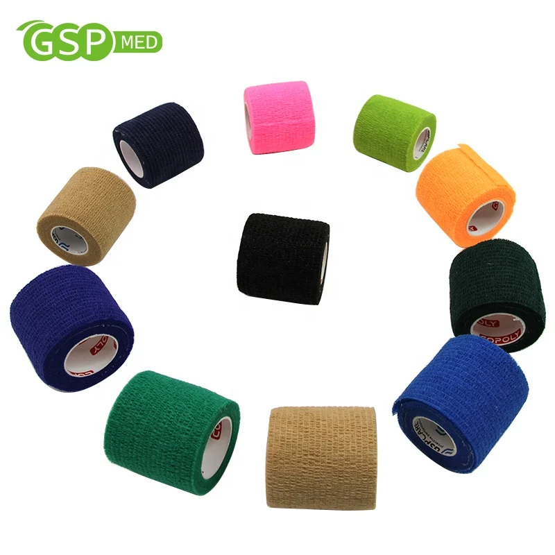 Cohesive Wrap adhesive elastic bandage wrap Self Adhesive Non Woven Elastic Cohesive Bandage
