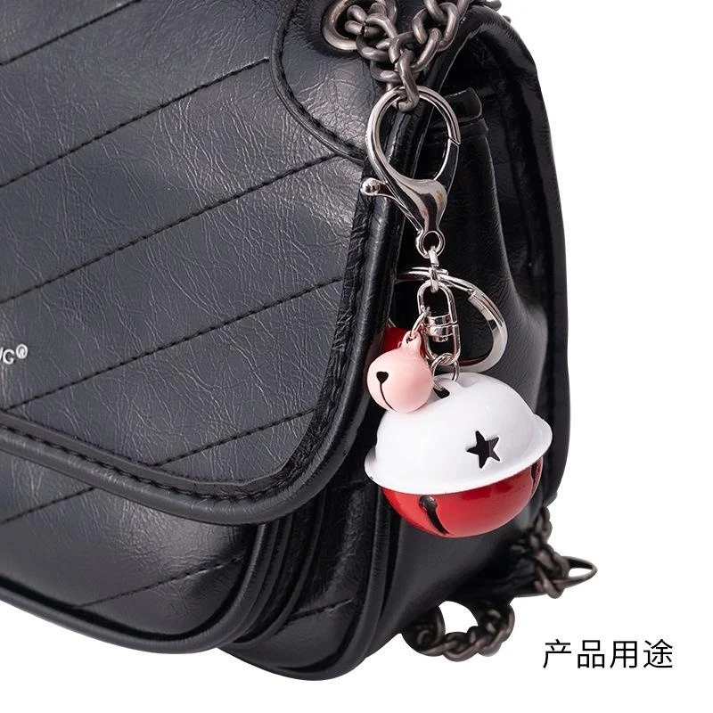Bag pendant car pendant anti-theft bell keychain creative paint contrast fashionable bell