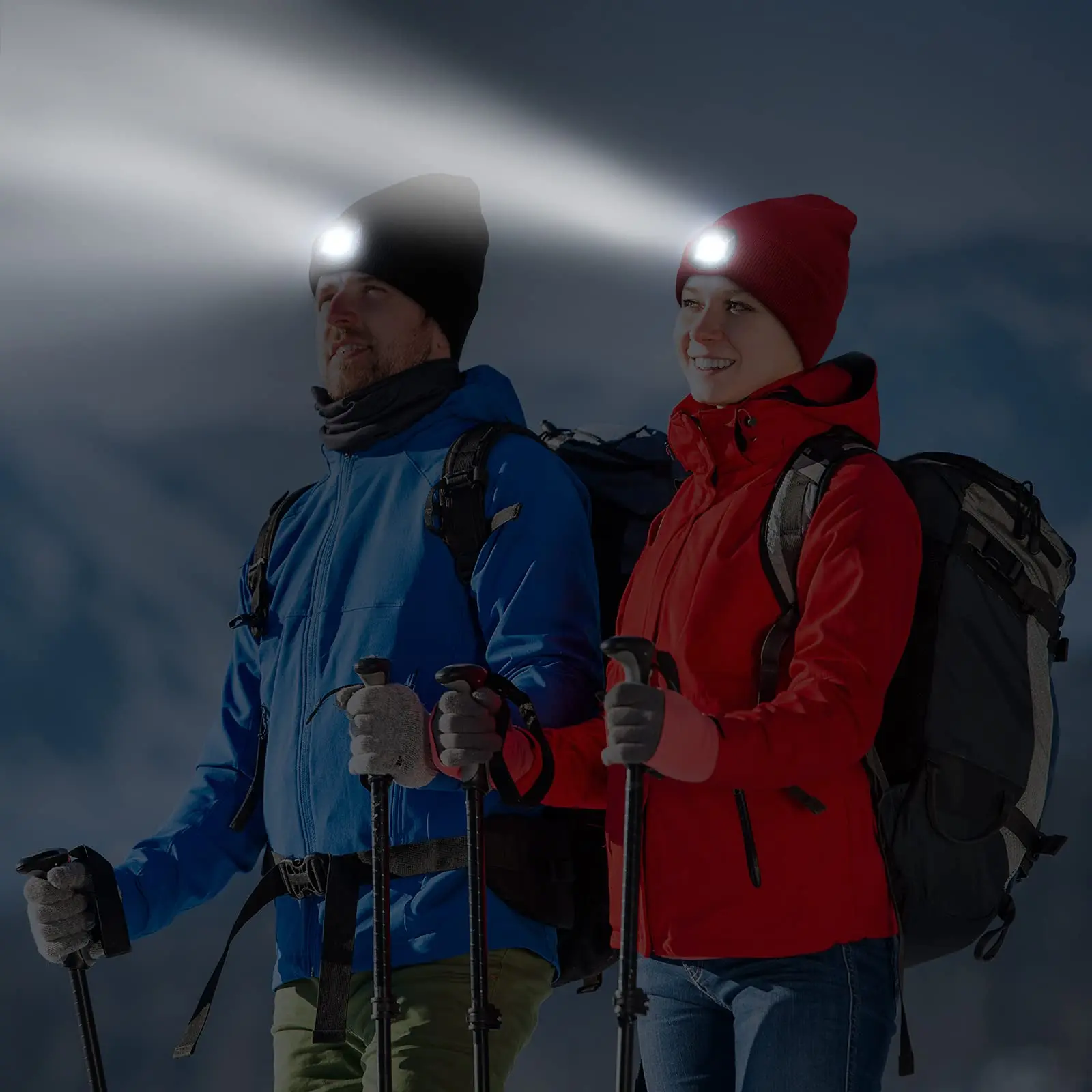 wholesale high quality acrylic beanie for women men led beanie hat with light fisherman beanie cap custom logo embroidery hats