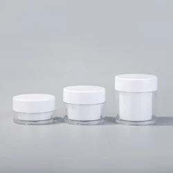 30g 50g 100g 150g 200g Clear Eco Friendly Empty Plastic Skin Care Cream Jar Manufacturing For Cosmetic with White Lid