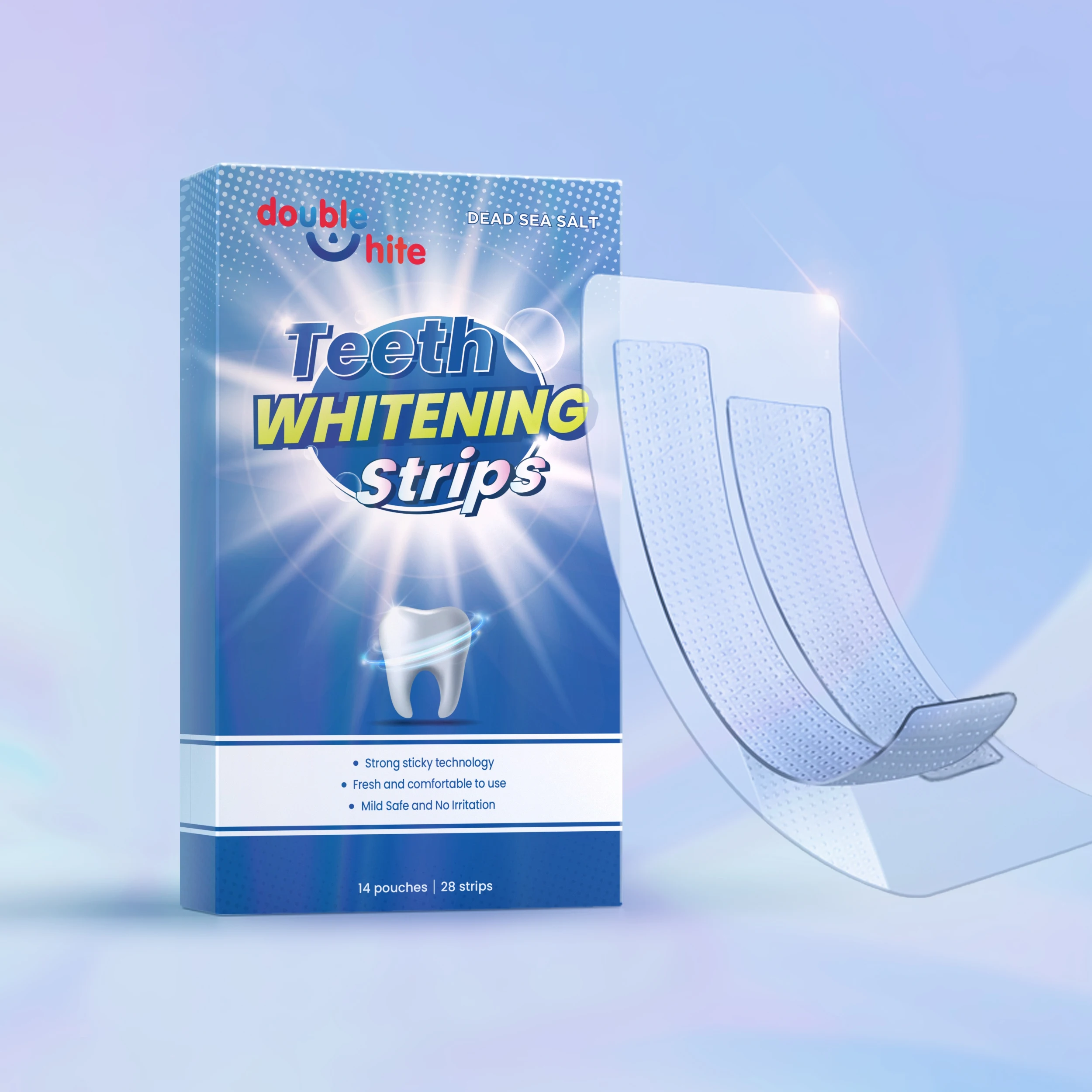 Oral Care Home Use Ce Approved Bright White Dead Sea Salt Teeth Whitening Gel Strips Private Label Dentist Grade