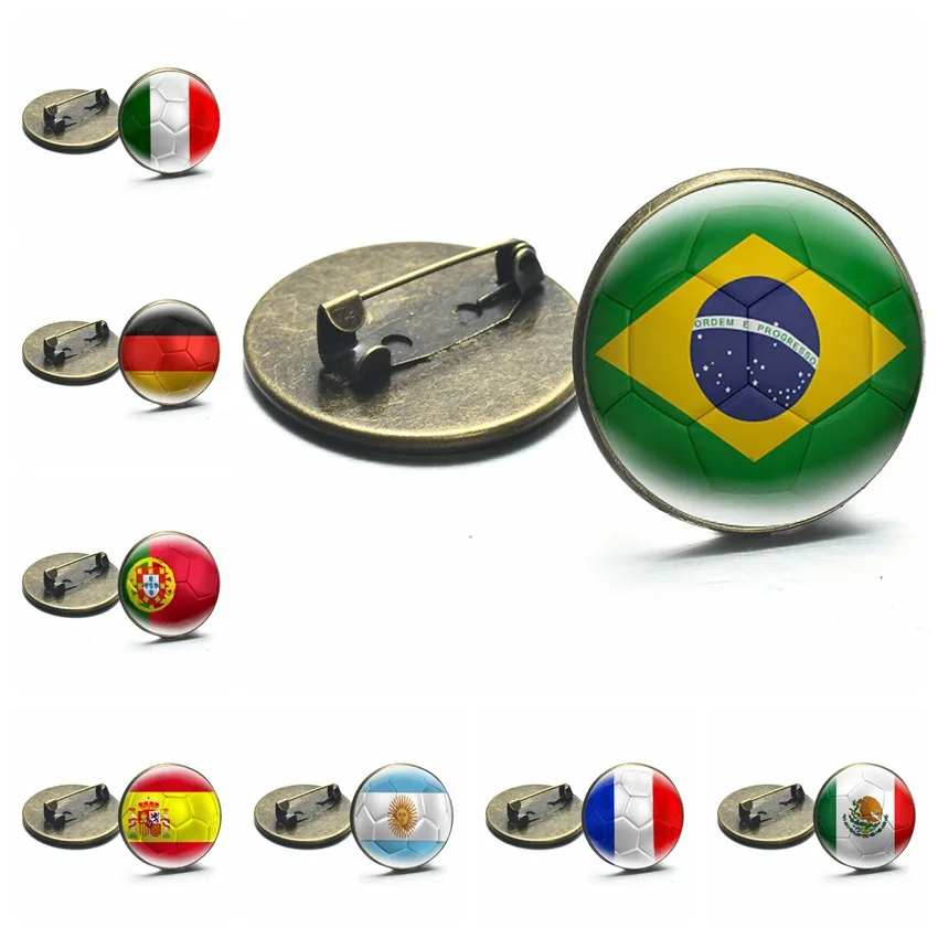 Custom Football Metal Pin Badge Football Commemorative Birthday Gift Metal Crafts With World Cup