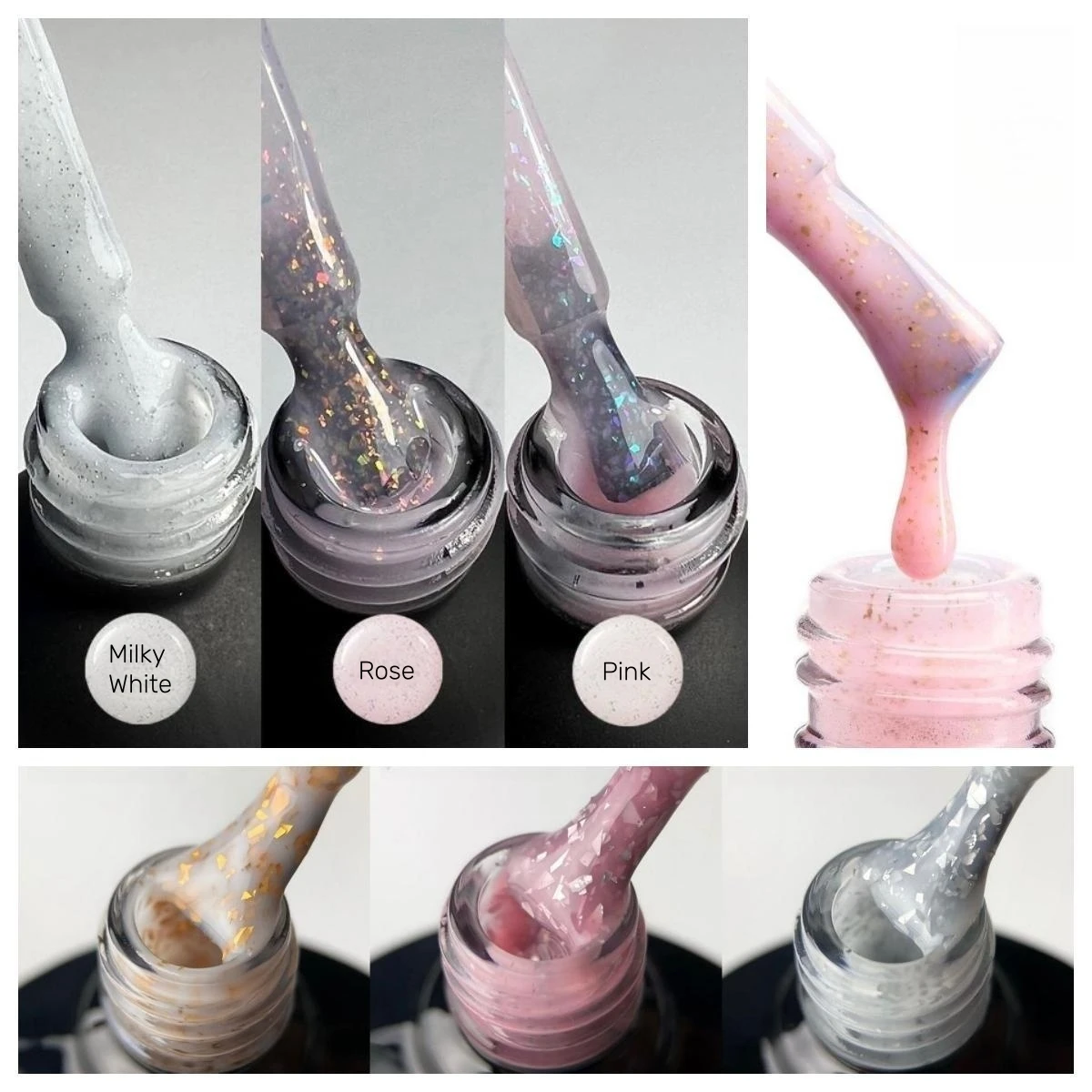 Фирменная этикетка MyBeautyNails лак для ногтей телесного цвета молочного белого розового с фольгой резиновая основа верхний Гель-лак резиновый базовый цвет