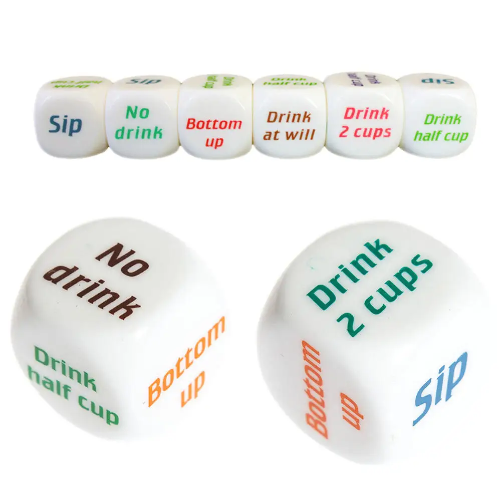YIZHI Adult Party Game Playing Drinking Wine Mora Dice Bar Turnt Drunk Frenzy Party Game Drink Decider Dice