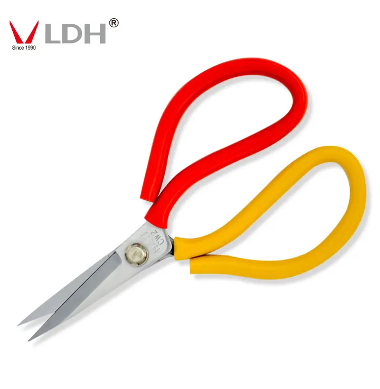 17cm No.3 Roll Paper Middle Pink Handle Gift Different Sizes of Gardening Rubber Handle Scissors