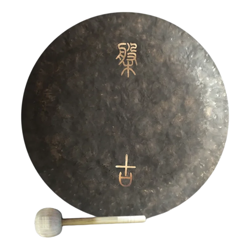 60cm Black Gong Handmade Bronze gong Sound Healing and Meditation for Beginners