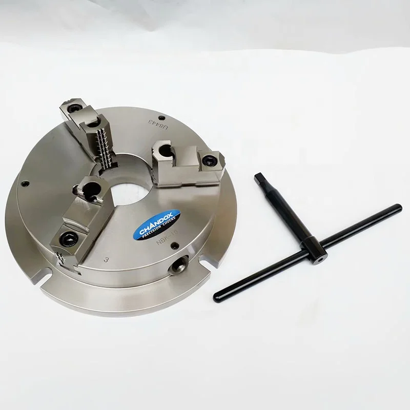 Taiwan CHANDOX Powerful Type Super Thin Chucks NBK-06/NBK-08/NBK-10/NBK-12 Precision Lathe Manual 3jaw Chuck