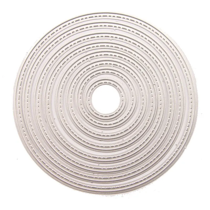 8pcs Professional Round Circle Scrapbook Metal Cutting Dies Craft Die Embossing Supplies for Album Decoration