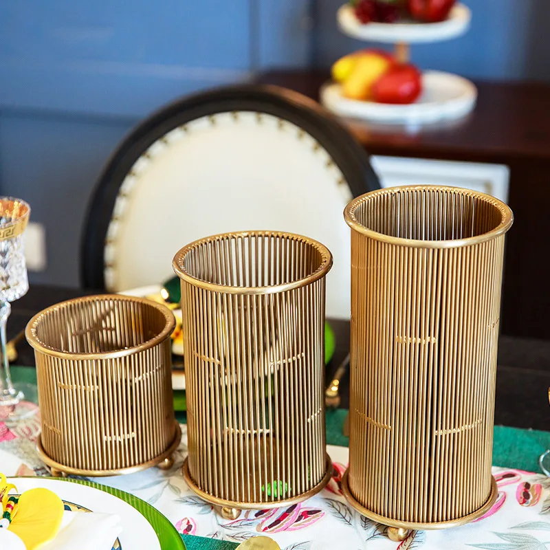 Современные сушеные цветы горшки для растений декоративные свадебные украшения минималистичный металлический набор из трех