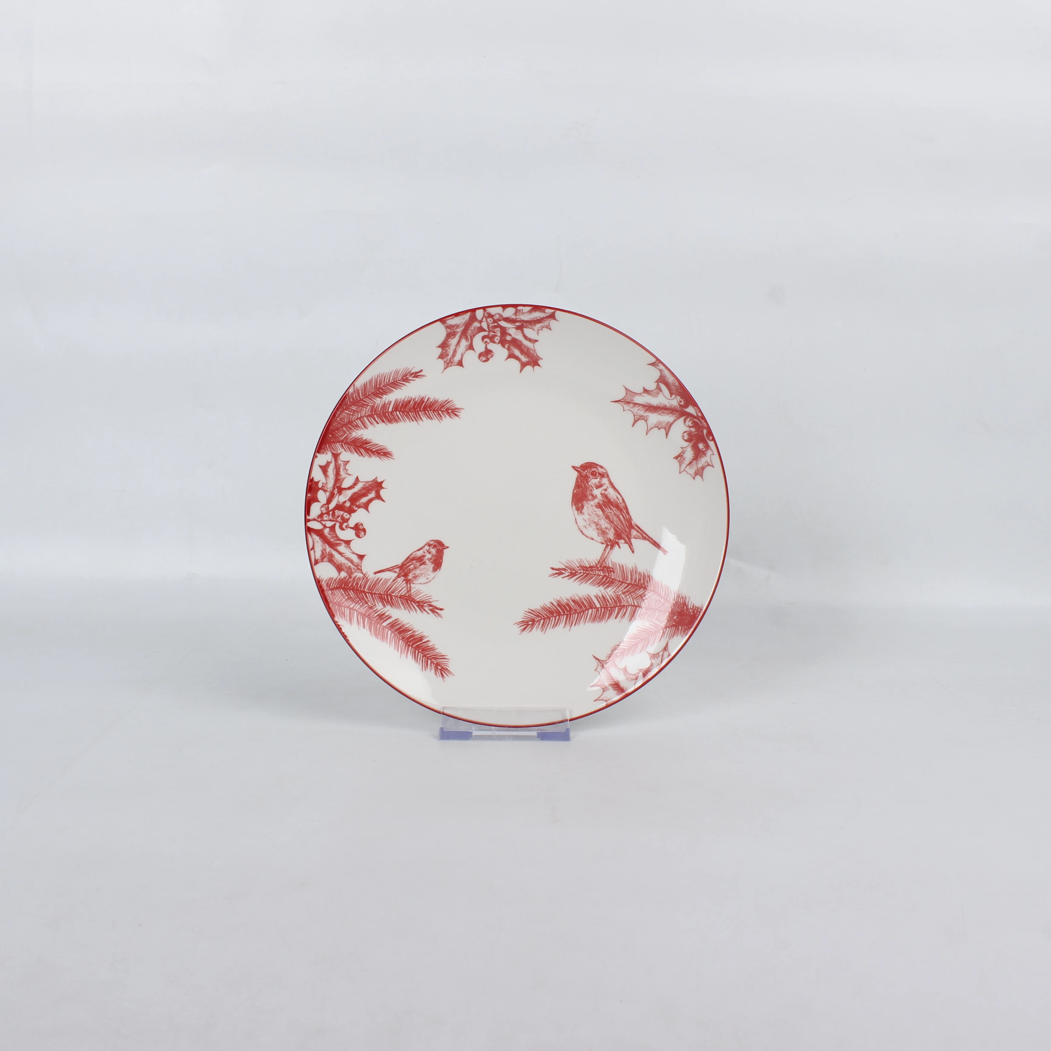 High quality 7.5 inch ceramic dishes set pad printing ceramic plates porcelain plates