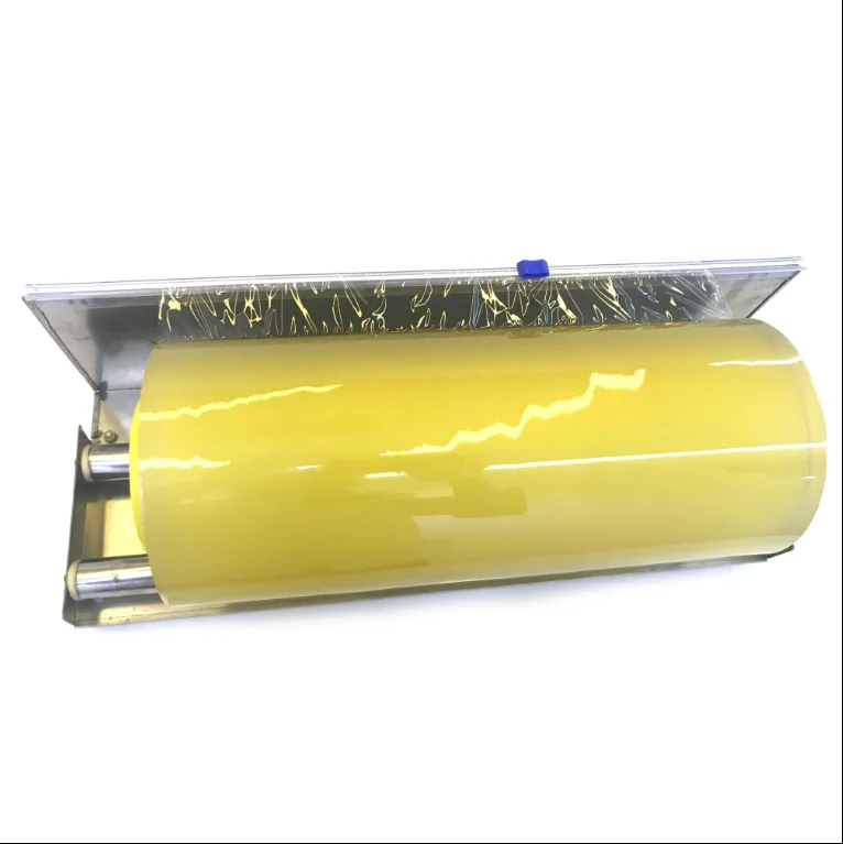 Factory wholesale price slide cutter strech film best fresh food wrap transparent pvc cling film
