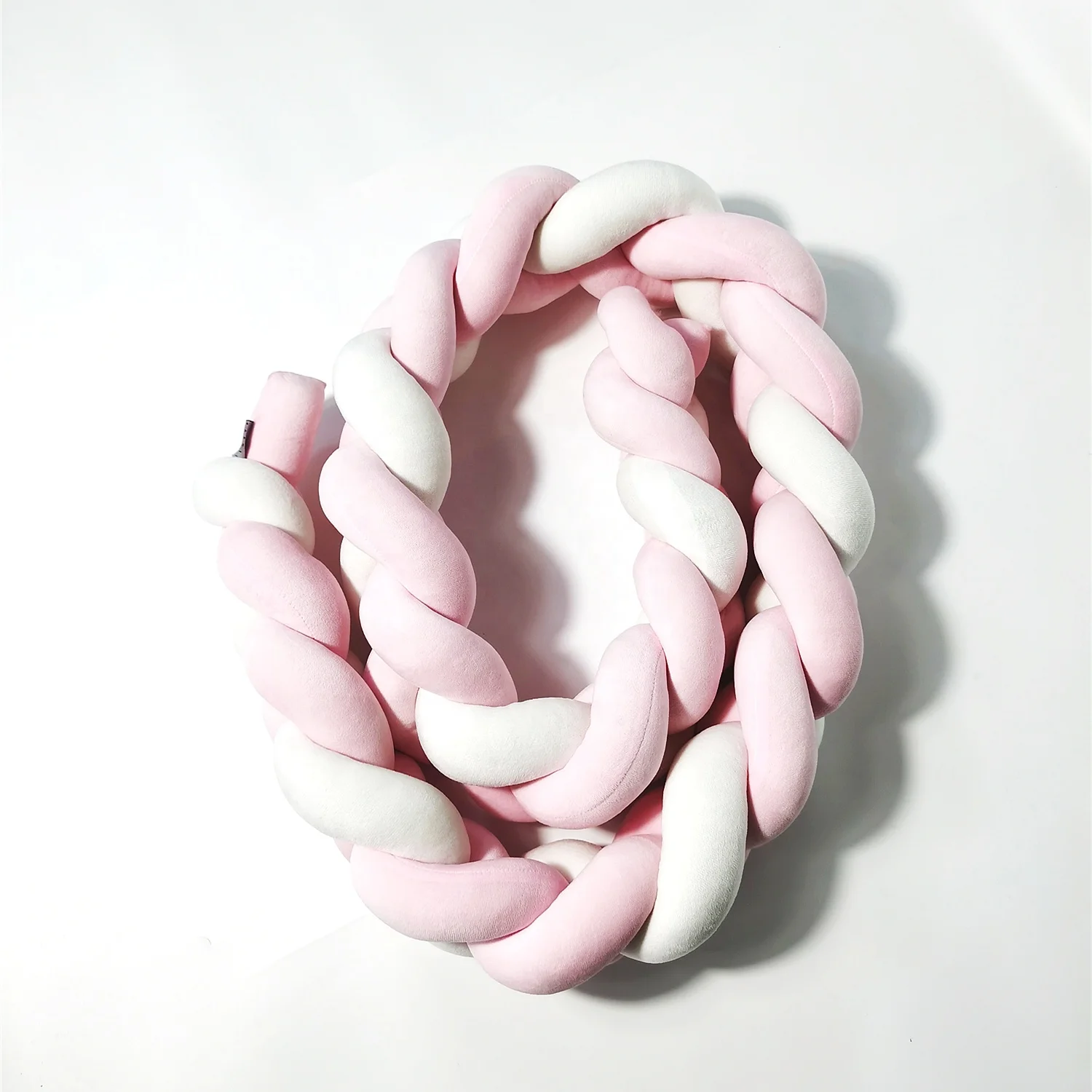 Cot Soft Plush Baby Infant Sleep Protection Braided Bumper Fence For Crib