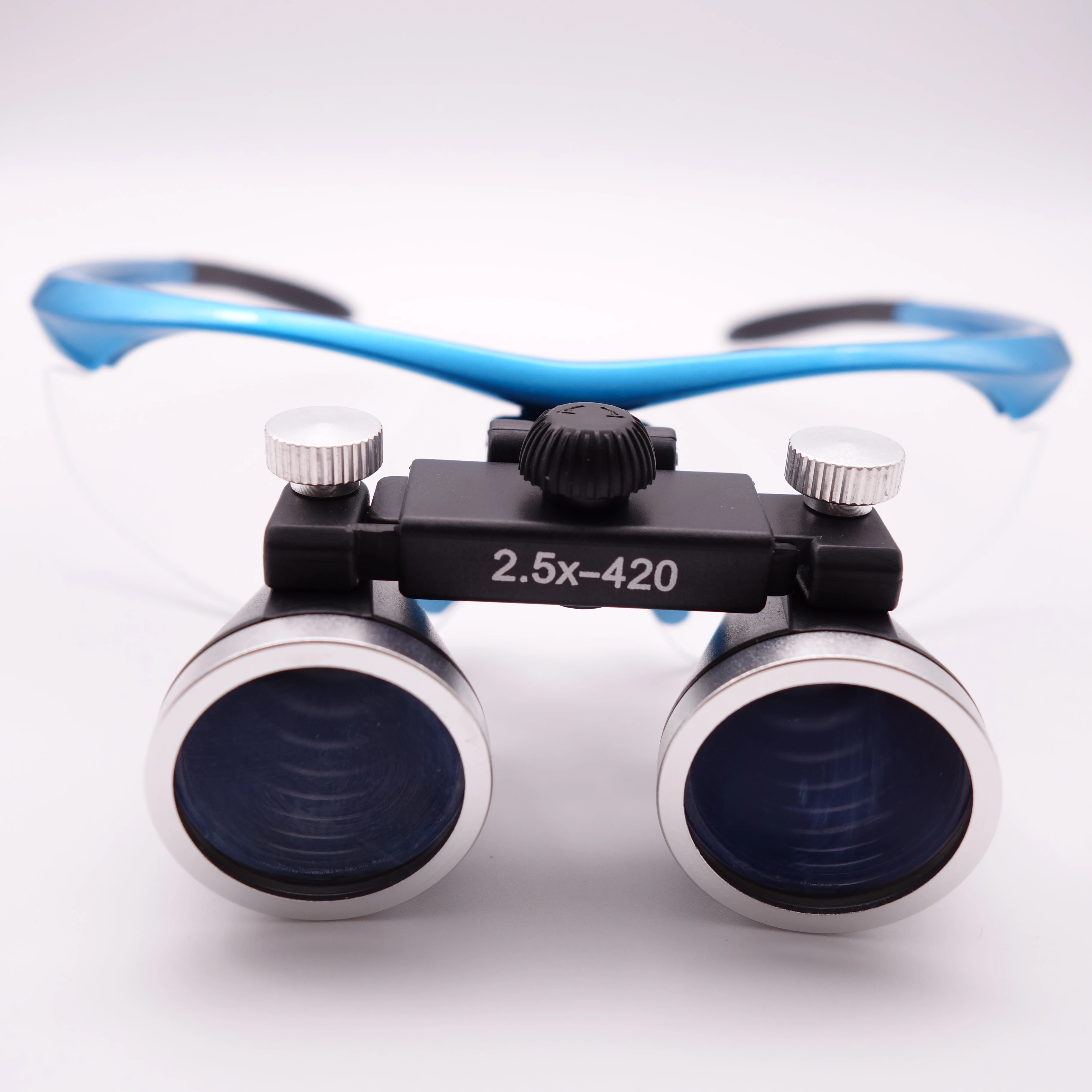 Стоматологические лупы 2,5x420 мм, хирургическая бинокулярная лупа/Лупа со светодиодной головкой/пластиковая рамка