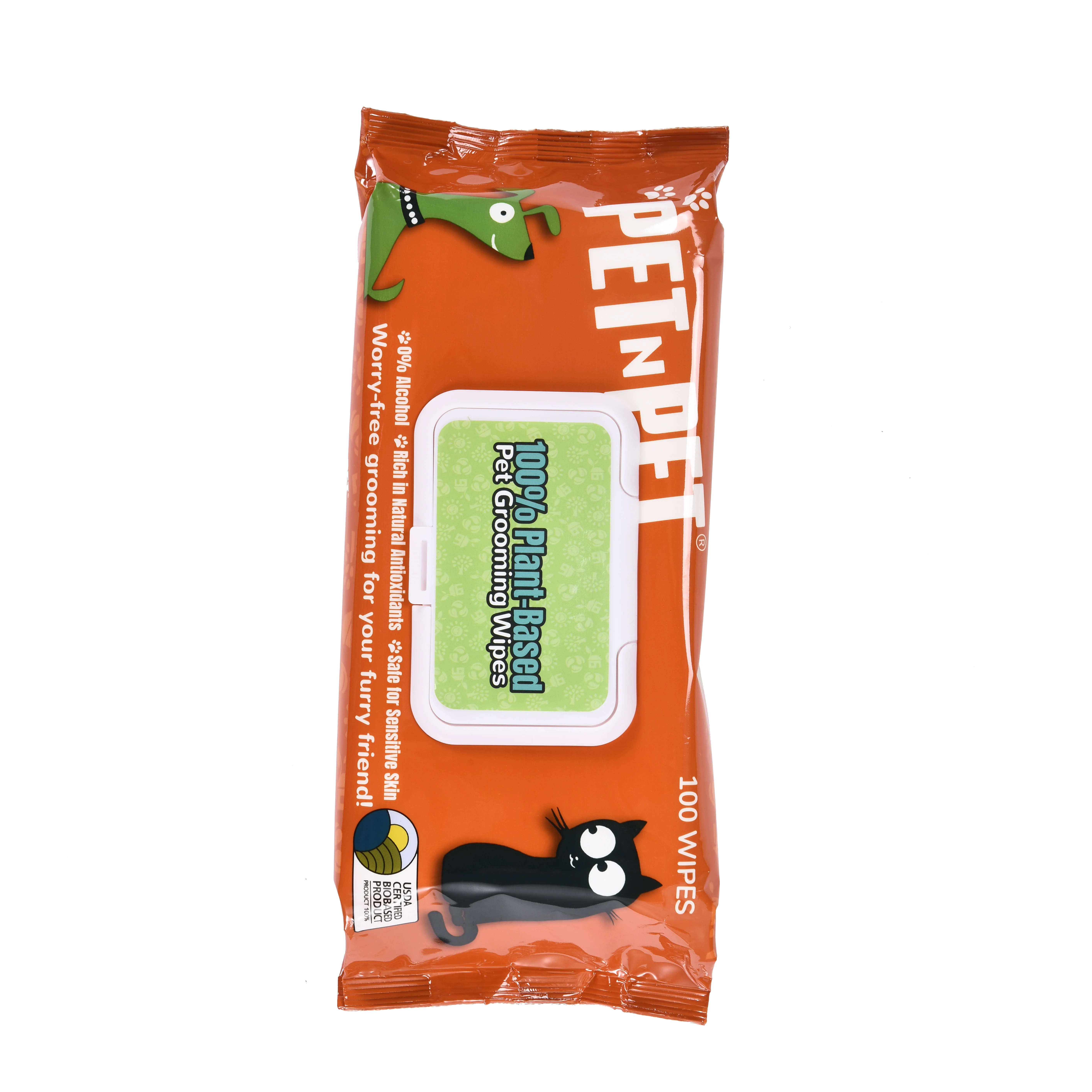 Custom Logo Disposable Pet Cleaning Wipes Private Label Biodegradable Pet Grooming Sets Wet Wipes For Dogs And Cats