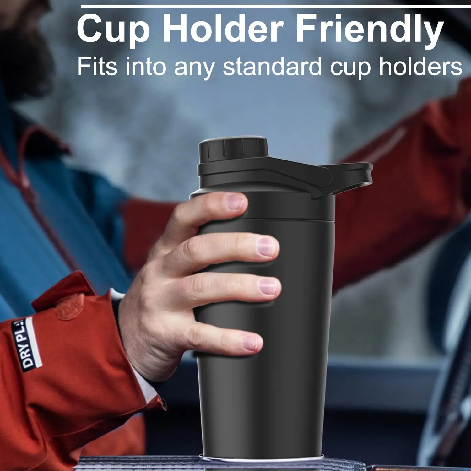 High Quality 750ml Gym Stainless Steel Shaker Bottle Custom Logo Protein Fitness Bottle  With Mixer Ball for Gym