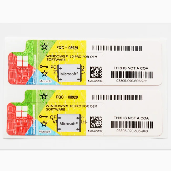 Офисные Товары в наличии с быстрой доставкой WINS 10 профессиональная версия наклеек coa