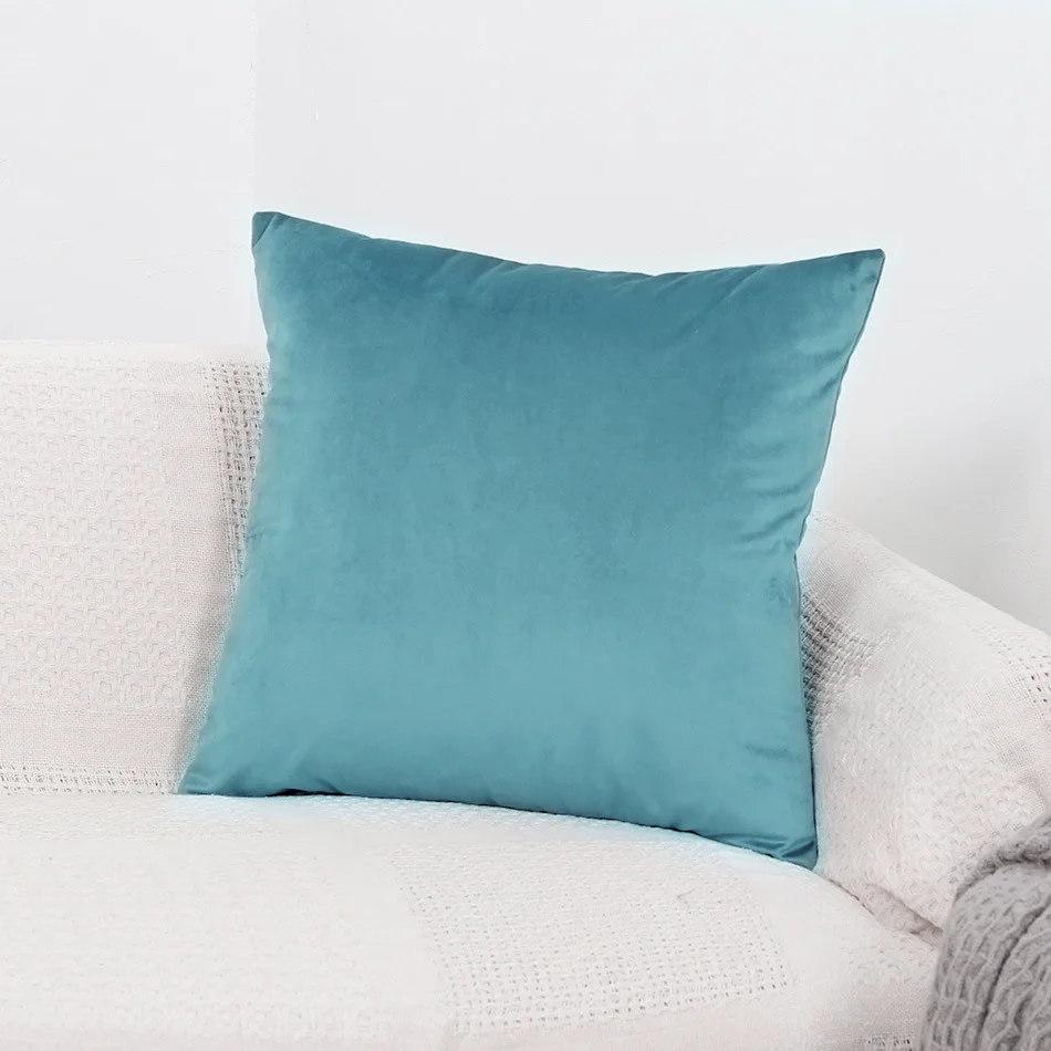 Green Yellow Pink Gray White Black Home Decorative Sofa Throw Pillows Luxury Blue  Velvet Cushion Cover Pillow Cover Pillow Case