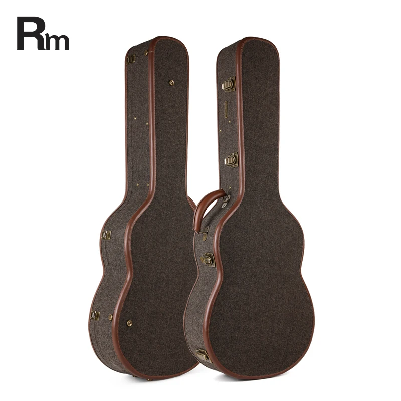 Durable Classical Guitar Hard Case Wooden Luxury Velvet Instrument Bags&Cases Portable Hard Case for Guitar