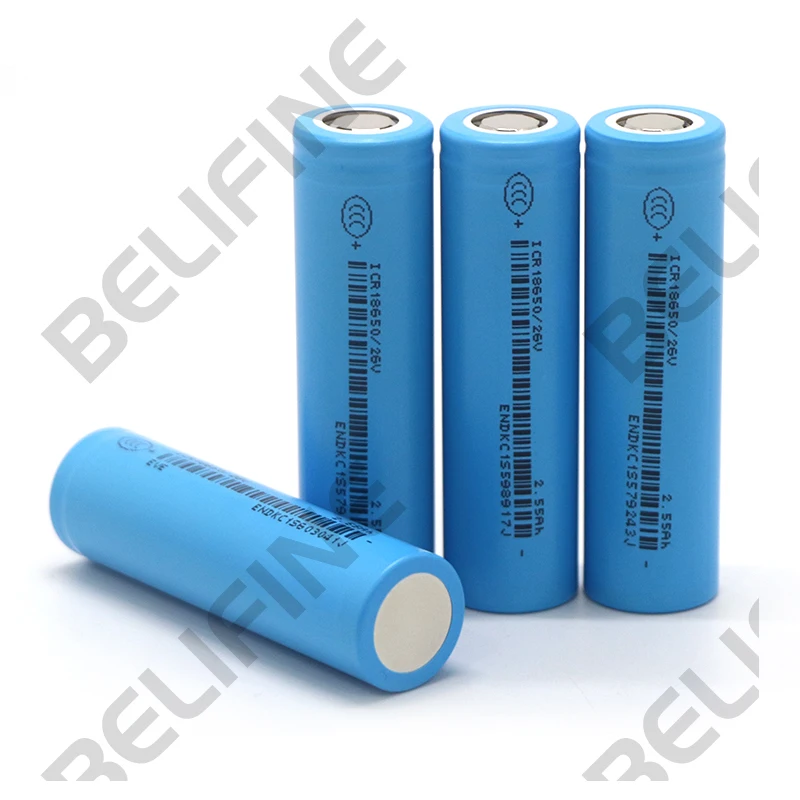 18650 26V Lithium Battery 3.7v 2550mah 2600mah Cell NMC 3.7v Ii-po Batteries Original cell with 7.5A Discharge Current