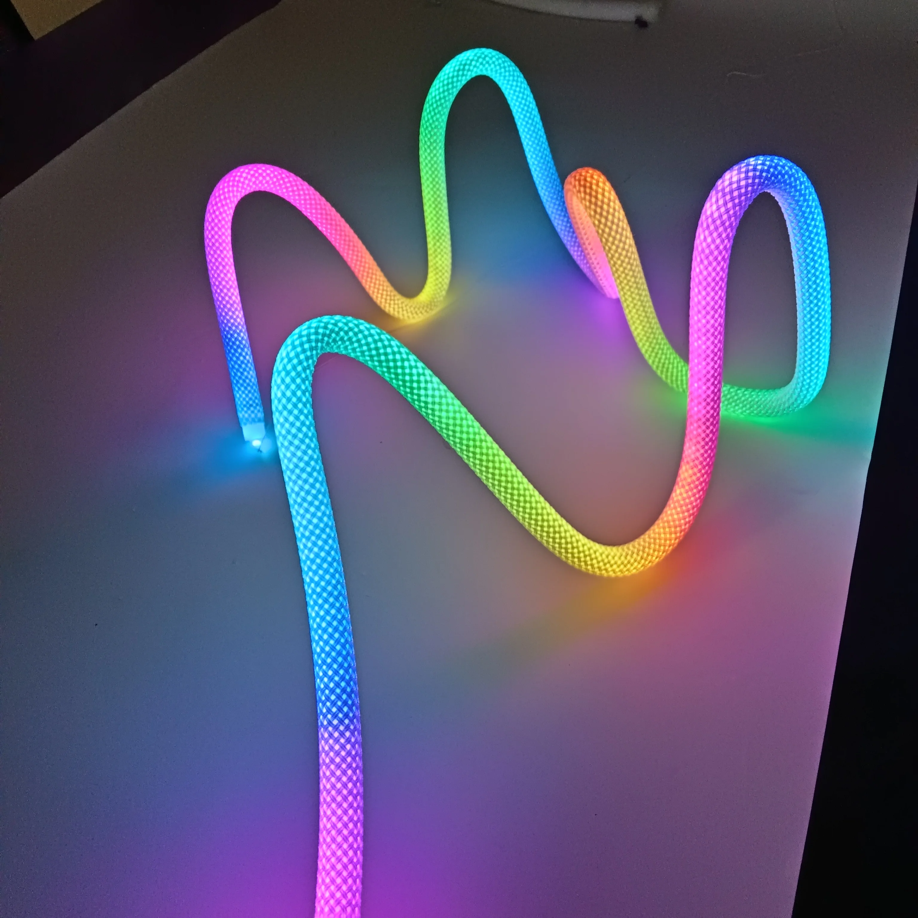 DIY Shape Home Bar Party Decoration Flex LED Strip Neon Tube 360-degree Silicone Rope RGB Light