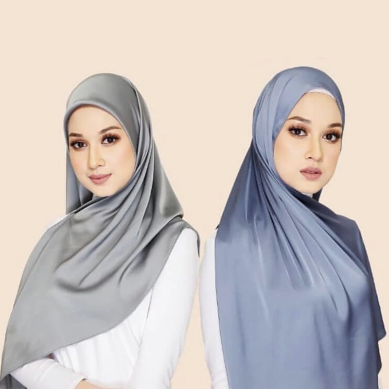 Tudung Velvet Satin Silk hijab nice heavy drapes women shawls