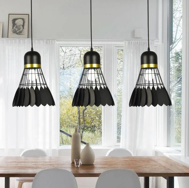 Modern small Creative Badminton Shape Cafe Bar Chandelier Pendant Lights
