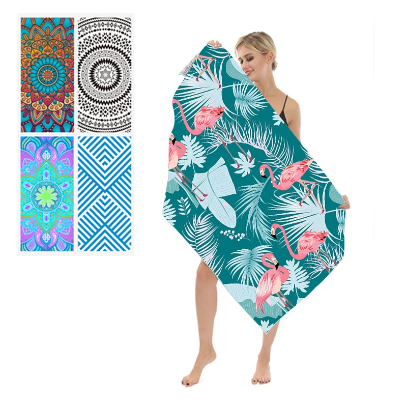 Microfiber Customized Beach Towels Blanket Quick Dry Sand Free Clearance Camping Travel Swim Yoga Mat