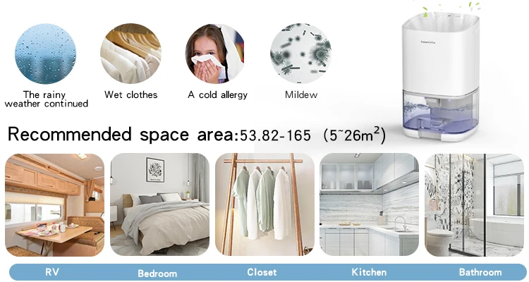 Mini Dehumidifier Help With Drying Clothes Rapid Remove Moisture Indoor Office Handy Easy to Carry 350ML/D