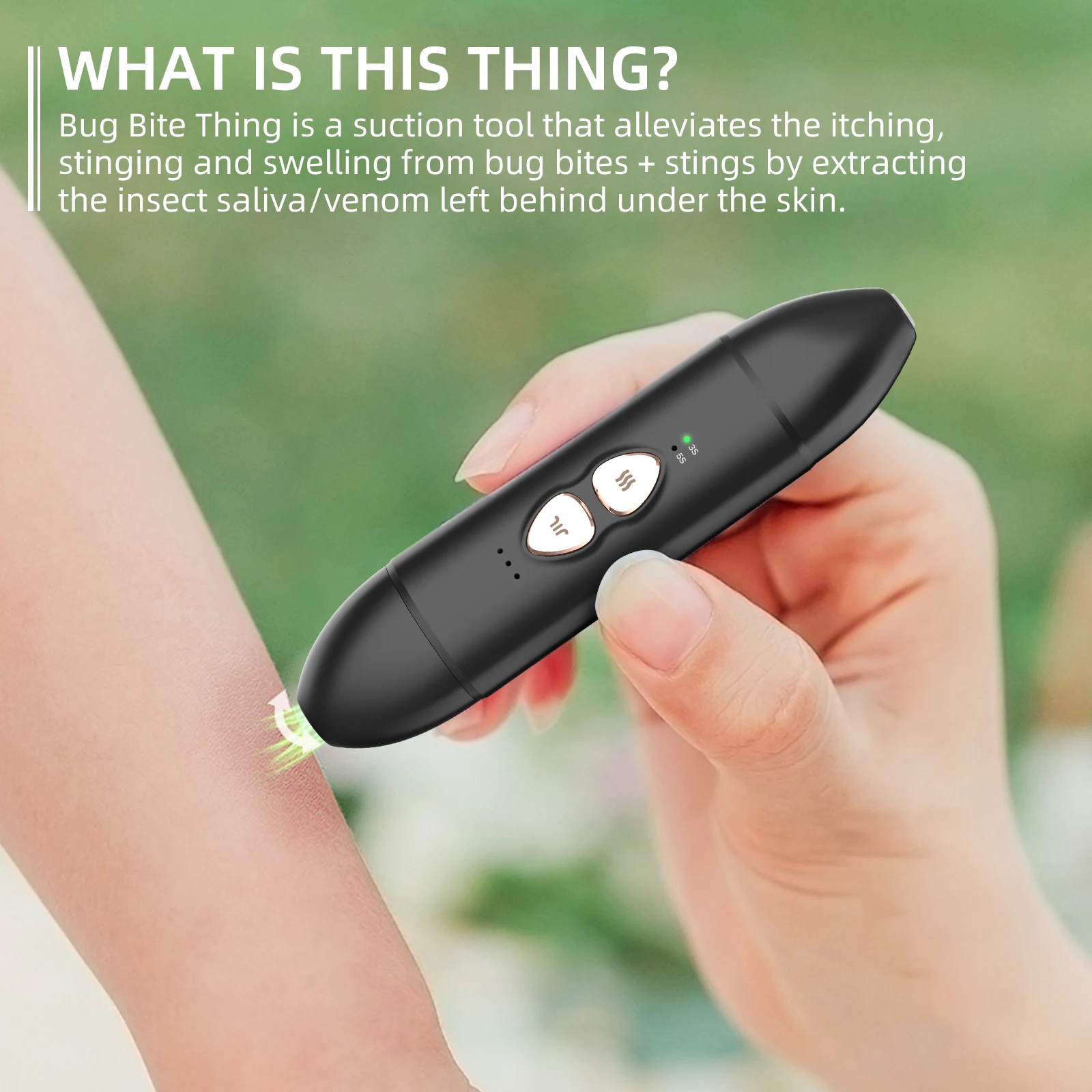 New 2 in 1 Insect Bite Healer Bite  and Sucker Non-Irritating Physical Away Pen Stops Itching Bug Mosquito Bites Relief
